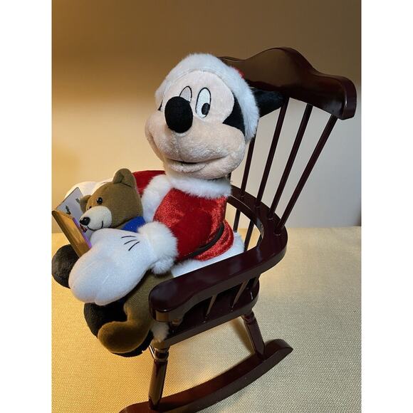 Disney Animated Rockin Santa Mickey Mouse Reads Twas the Night Before Christmas - Picture 7 of 9